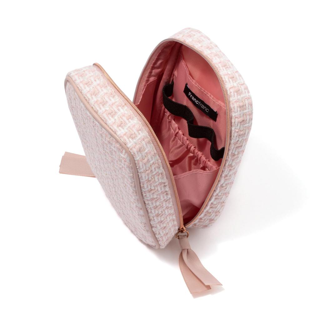Francfranc Tweed Stand Pink Pouch,