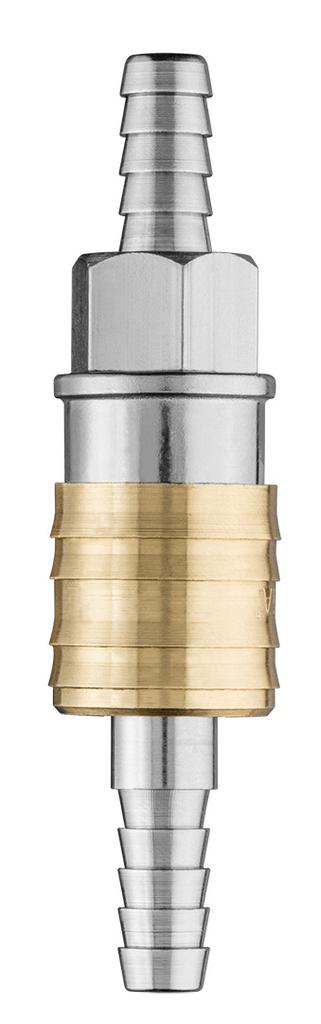 Quick connector for compressor with 8 mm hose end