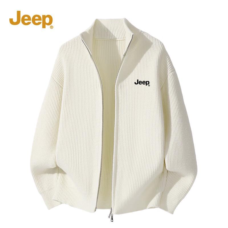JEEP Men s Heavyweight Knit Stand-Up Collar Cardigan Jacket XL