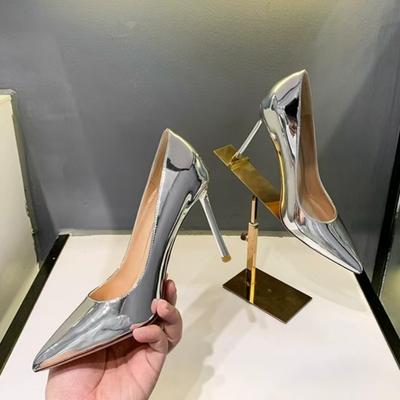 Fashion Spring New Ultra-high Heel Shoes Women Fashion Pointy Shallow Mouth Slip-on Anti-slip Wear-resistant Temperament Stiletto Heels