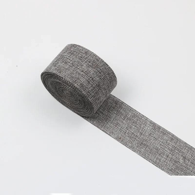 10M DIY Rustic Jute Ribbon Colorful Woven Linen Ribbon Burlap Hemp Fabric Hessian Hemp Cloth Christmas Wedding Decor linen rolls