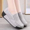 Hollow leather rocking shoes women's hole shoes thick-soled one-pedal muffin versatile casual shoes
