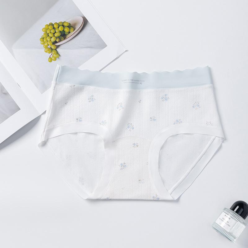 Women's Spring and Autumn Printed Cotton Gentle Small Floral Traceless Underwear