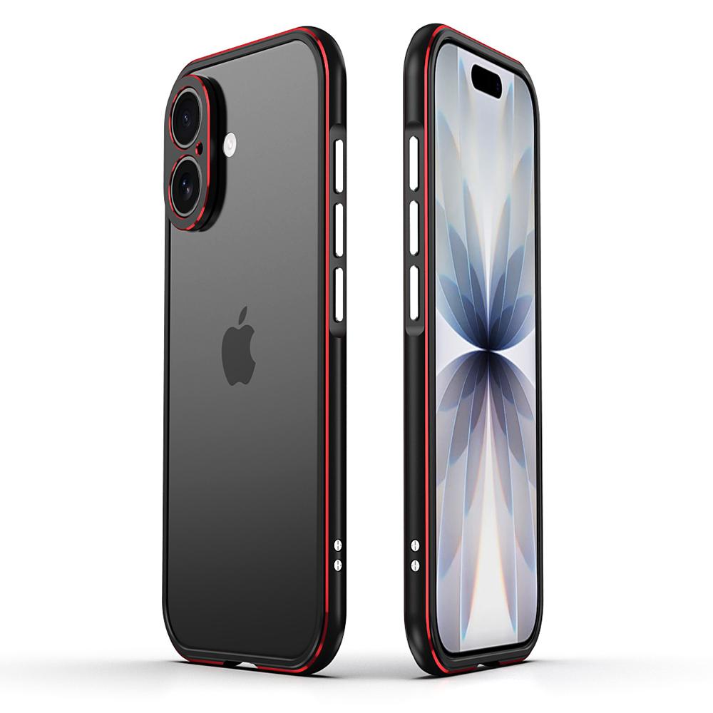 Pro iPhone 17 Nárazníkové pouzdro Bezzadní rámový kryt telefonu s ochranou čočky