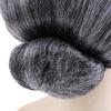 Old Lady Grandma Granny Grey Wig Bun Hair Grand Mother Fancy Dress Costume