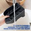 Dish Sponge Holder Silicone Smile Face Sponge Rack Silicone Sponge Drain With Drain Spout For Kitchen Home Counter Bathroom