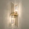 Wall Lamp New Crystal Bedside Living Corridor Aisle Sconce Minimalist Design Creative Gold Metal Lighting Fixture E14 Bulb
