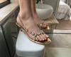 Fashion Rhinestone Bling Bling Summer Women Sandals Gold/white/black 5Cm/8Cm Thin Heel Back Strap Fashion Sandals Crystal Shiny Shoes