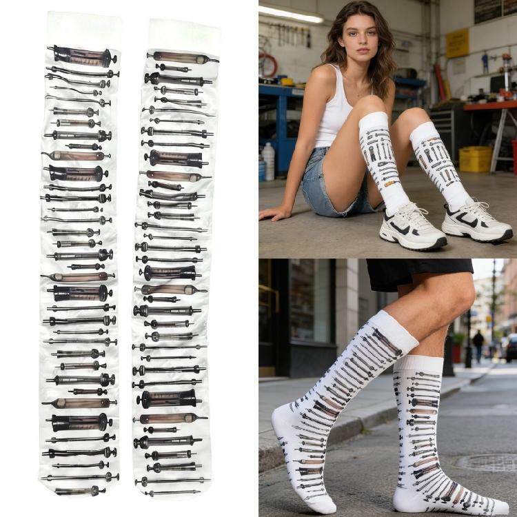 Quirky 3D Printed Insect Pattern Knee Length Socks for Unisex Adults Funny Long Calf Stockings Christmas Holiday Gift