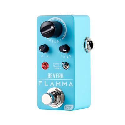 FLAMMA FC02 Mini Reverb Pedal Digital Gitarr Pedal 3 Reverb Effect Church Plate Studio med True Bypass
