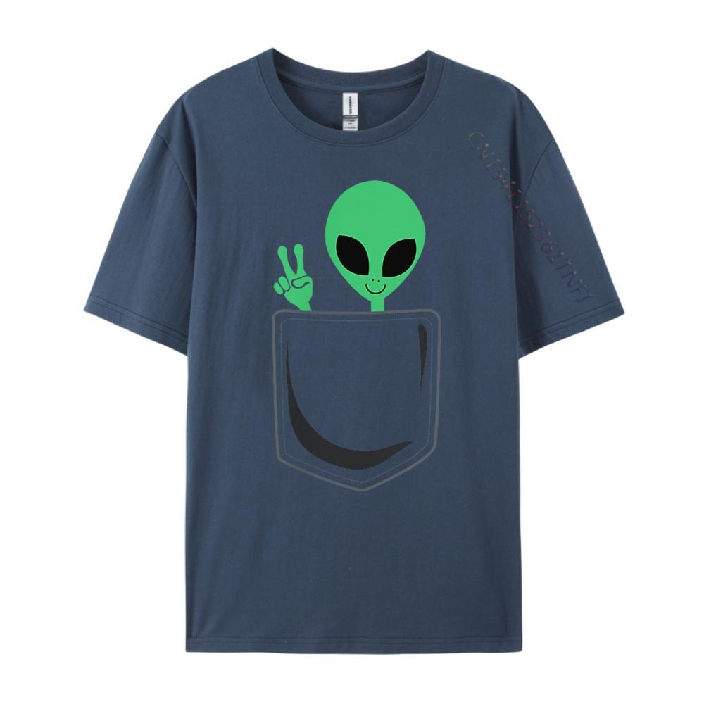 

Hubcute Little Alien In Pocket Peace Sign Universe Ufo Red And Black Graphic T Shirt Funny T Shirts Group 4XL