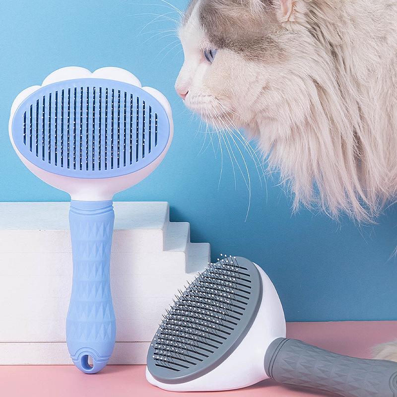 Self Cleaning Pet Grooming Brush Reduce Household Shedding Hair Remover Comb for Dogs Cats Pet Owners