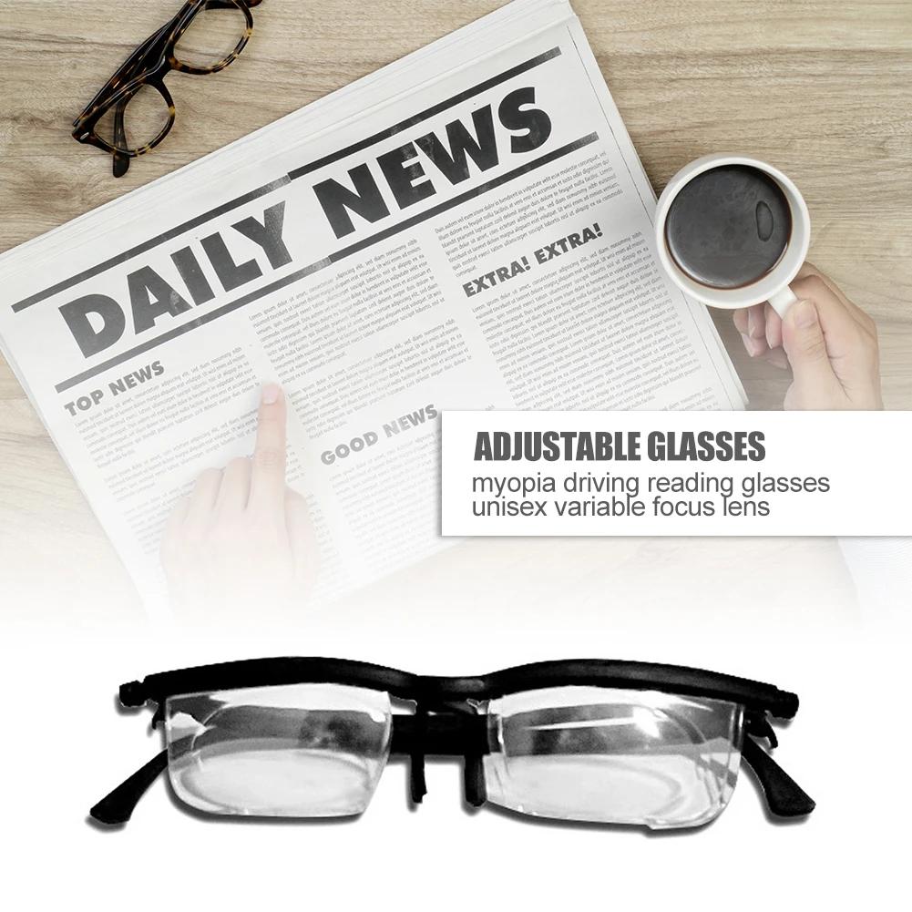 Focus Adjustable Men Women Reading Glasses Variable Focus Distance Vision Protective Eyewear Read Eyeglasses -6D to +3D Diopters