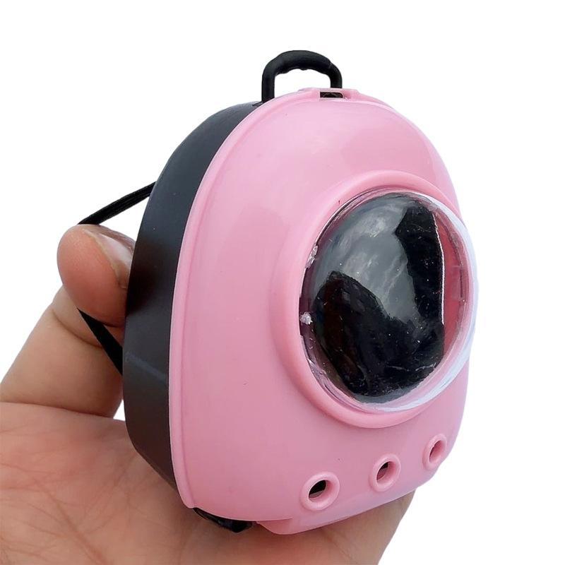 Dollhouse Enjoyment 15/17cm Doll Backpack with Cat Model Pretend Play Fun