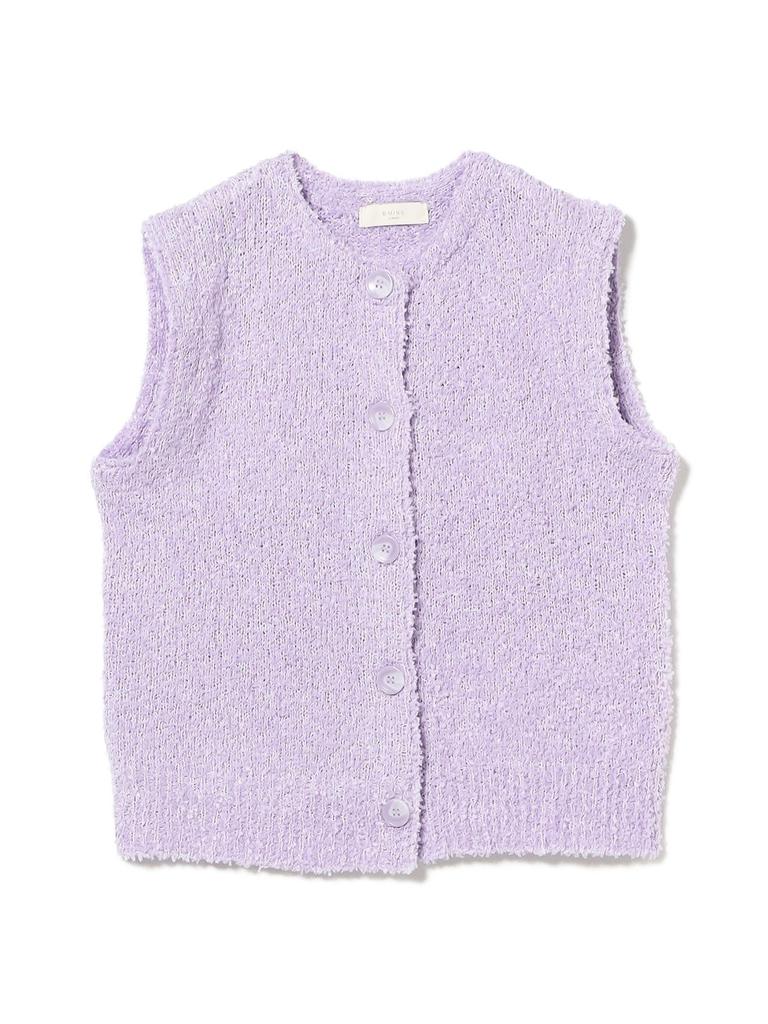 B:MING LIFE STORE by BEAMS S/S Knit Vest, Tape Yarn Vest, Women's, Light Purple, One Size