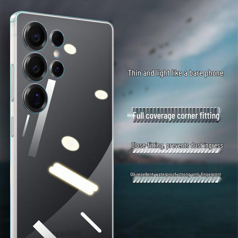 Compatible with Samsung S26 Ultra Phone: S25/24 Plus HD Transparent and S23/22 Ultra-Thin Frosted Back Film.
