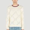 GUCCI Sweaters Men's Ecru Crew Neck Moderate Other 740501-XKC4L-9275