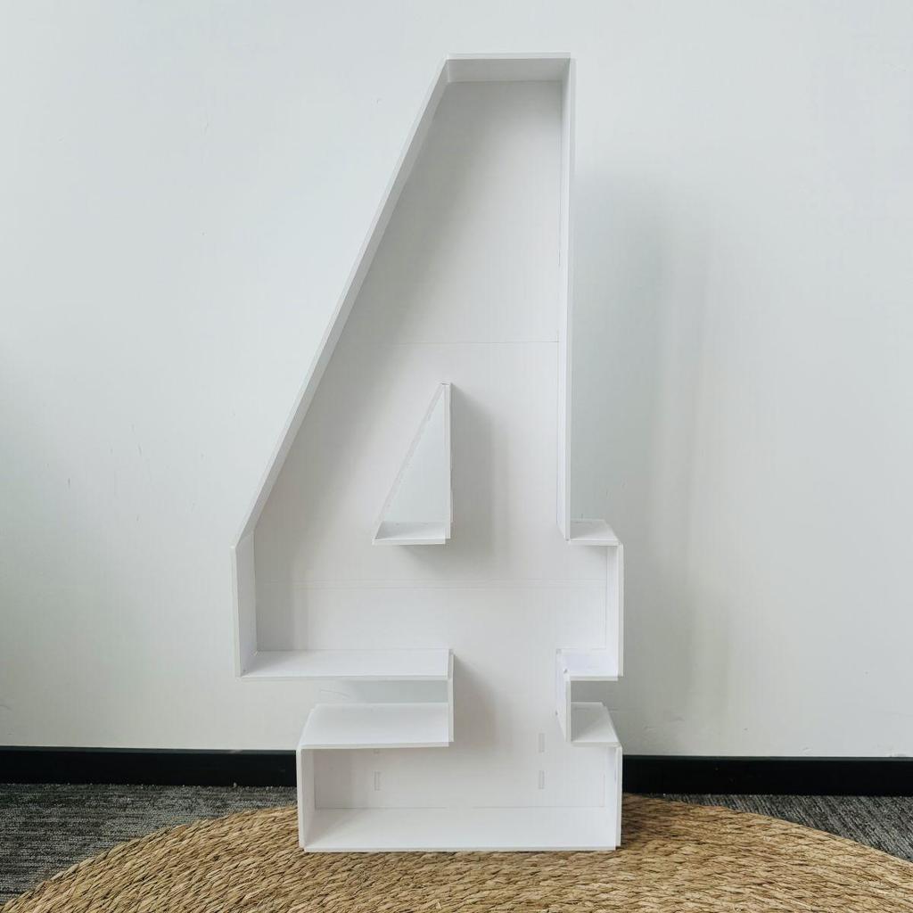 1 Stück 73cm Digitaler Leuchtreklame-Ballonrahmen Ohne Ballon Weißes KT-Board Zahl 0-9 Steckbares KT-Board Party-Dekoration Geburtstagsfeier Jubiläumsdekoration