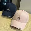 Retro Hole in The Wall Hard Top Hat for Women Letter Embroidered Peaked Cap Lesbian Couple Baseball Cap Outdoor