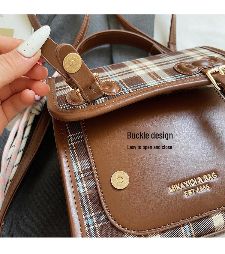 Retro Women's Lightweight Versatile Backpack & Crossbody In Cute College Style for Travel & Casual Use