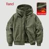 Vancl Men's Washed Fleece Lined Hooded Jacket