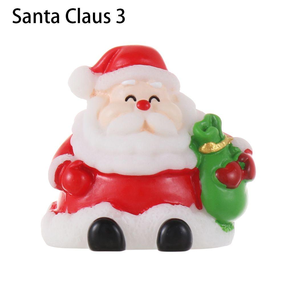 Bonsai Decor Micro Landscape Christmas Figurines Miniature Snowman Santa Claus Xmas Tree