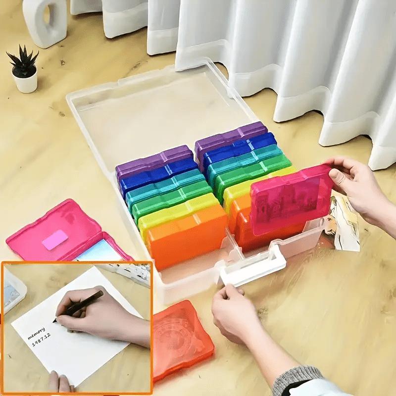 Large Capacity Heavy-Duty Plastic Scrapbook Storage Box Spacious Album Photos Stickers Crafts Diamond Paintings Embellishments