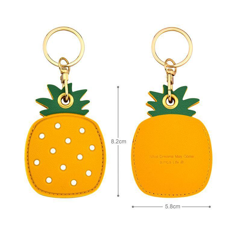 Bamen Bug Club Cartoon Access Control Card Leather Case Keychain Creative Cute Girl Key Pendant Bag Hanging Personalized Gifts