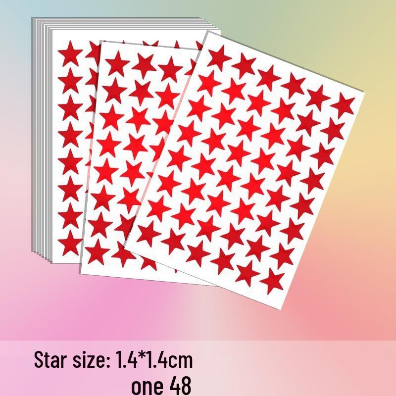 Five-Pointed Star Reward Stickers for Kindergarten - Teacher and Student Self-Discipline Chart