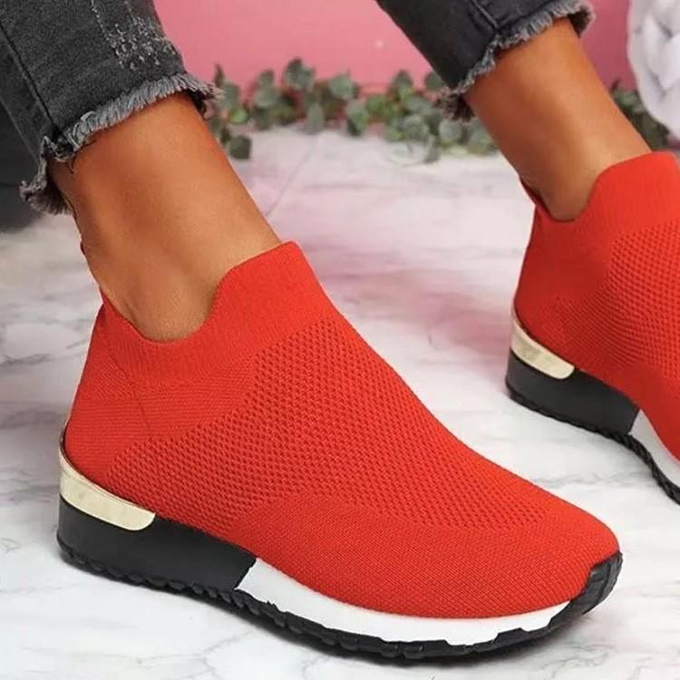 Women'S Sports Fly-Woven Casual Single Shoes Large Size Women'S Shoes