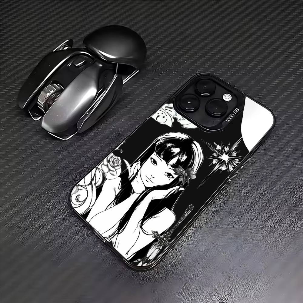 HOT Comics T-Tomie Phone Case For iPhone17,16,15,14,13,12,11 Plus,Pro Max Colored Silver Plated Inside Cover