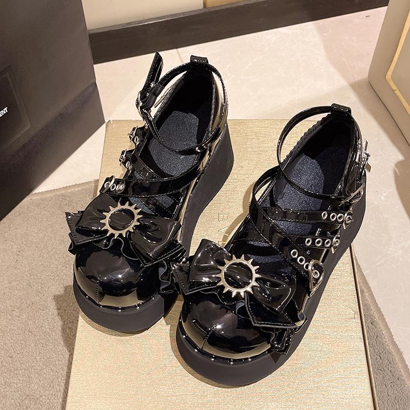 Sexy Women Punk Leather Shoes Super Thick Sole Height Increase Cosplay Casual Shoes Summer Citywalk Party Shoes Zapatos Punk New