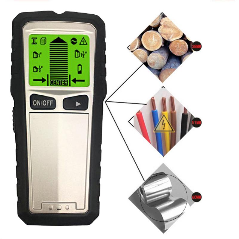 Detector electric 5 în 1 de perete de testare a metalelor Senzor Wire Stud Finder Cable Scanere
