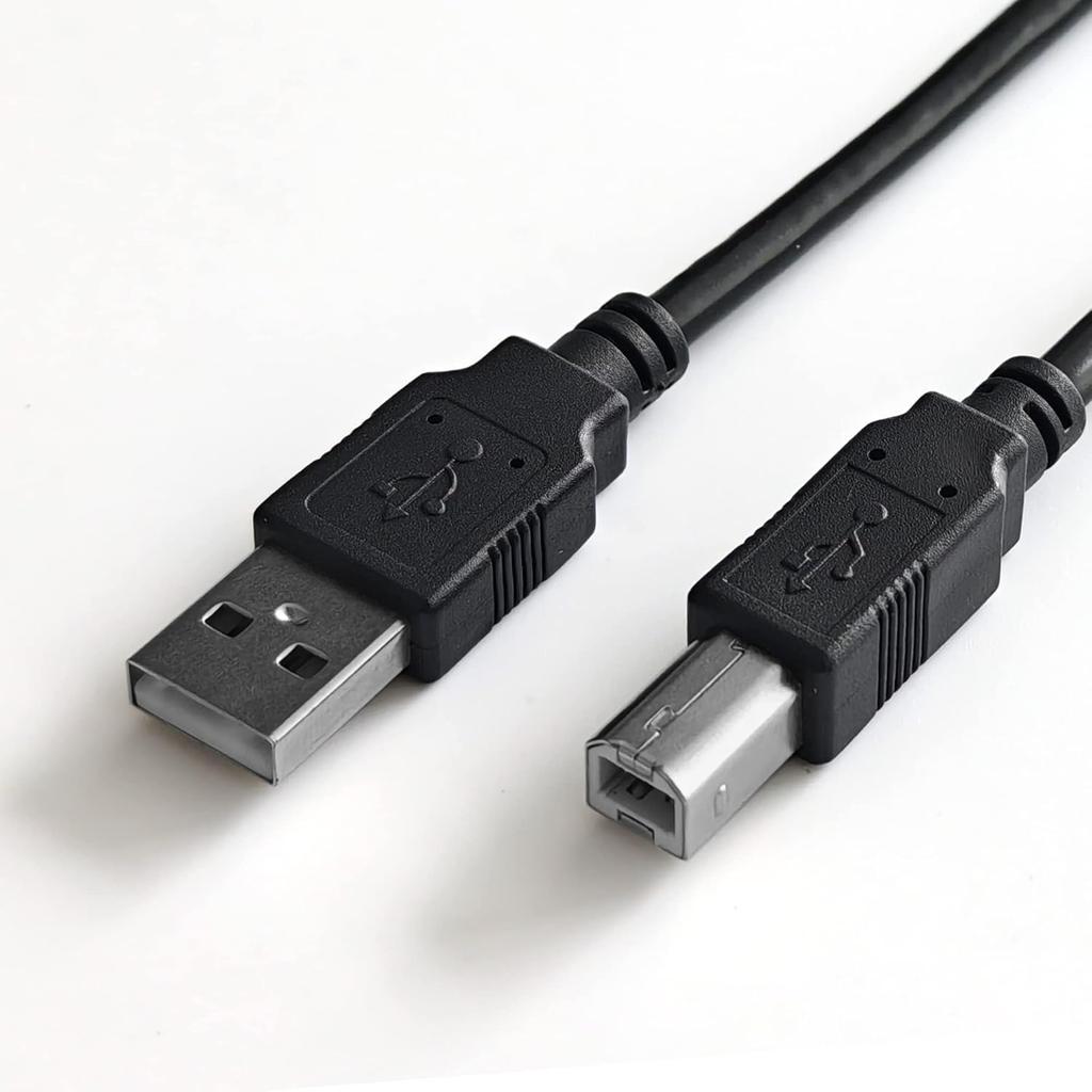 Delca USB 2.0 Printer Cable, 5.3 Feet (1.6 Meters), Black, Compatible with Canon, Brother, Epson, Samsung, HP, Dell & More