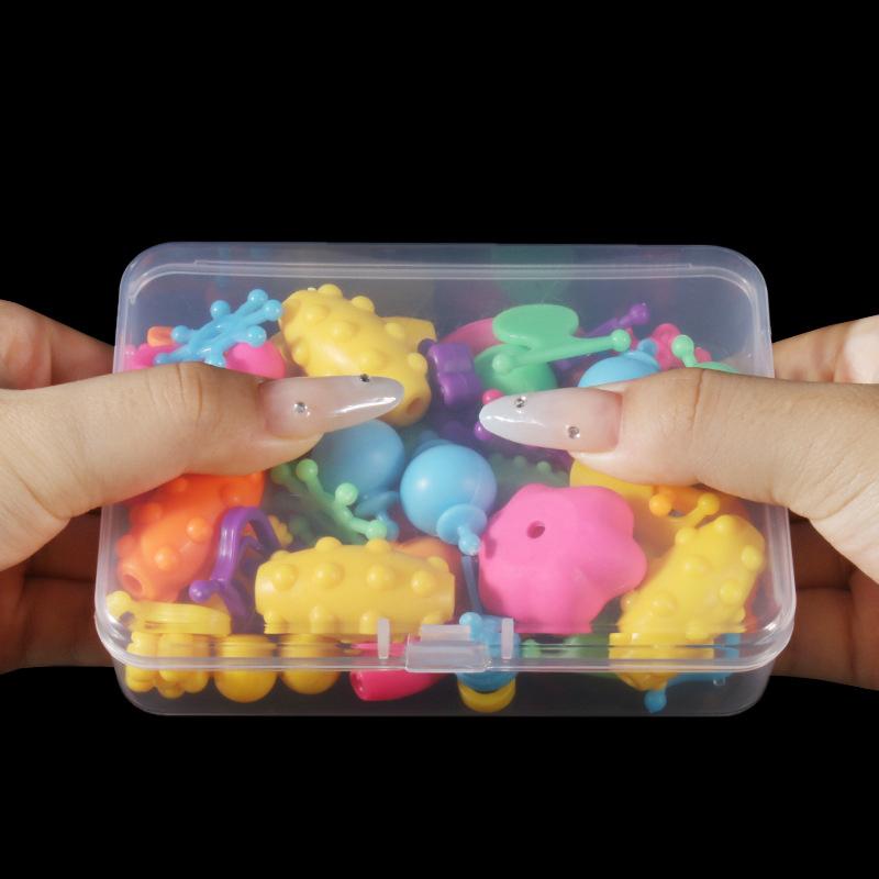 5 Buc Cutie Plastic Transparentă Alb Clar Dreptunghi Mini Cutii de Depozitare Pentru Cărți de Vizită, Accesorii, Meșteșuguri, Șuruburi, Burghie