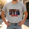 Classic Rock Band Portrait T Shirt Vintage Music Art Print Unisex Loose Fit Cotton Crew Neck Top Oversized T Shirt