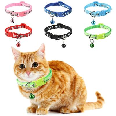 Neues Halsband mit Glocke Schnellverschluss Katzenhalsband Kätzchen Sicherheit Ausreißbar