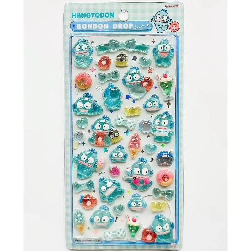 In Stock Anime  Kuromi Cinnamoroll 3D Stickers Transparent Jelly Crystal Decorative Sticker Phone Case Diy Kids Toy