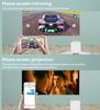 A2000 MINI Projector Home Cinema Theater Portable 3D LED Video Projectors Game Laser Beamer 4K 1080P Via HD Port Smart TV BOX