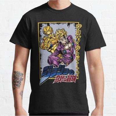0215 JoJo's Bizarre Adventure Anime Gift T Shirt Manga Printed Tee 100% Cotton Graphic Clothes