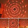 1PC Spider Web Lights Halloween Spider Net LED String Lights with 8 Lamp Mode for Haunted House Halloween Home Window Wall Decor