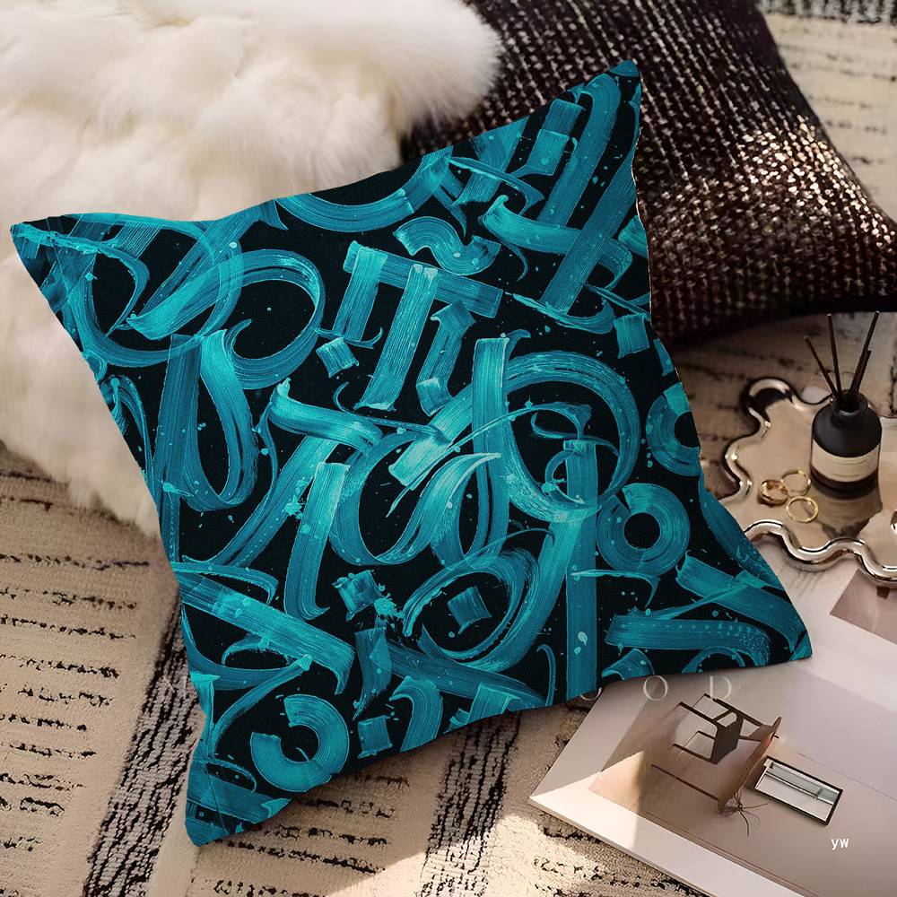 

Pokras Lampas Art Graffiti Pillow Gift Home Office Decoration Bedroom Sofa Car Cushion Cover Case 45x45 12x12Inch