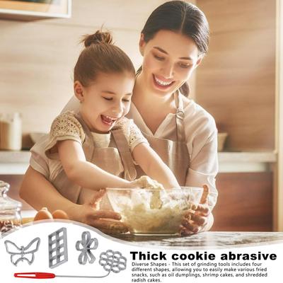 Aluminum Rosette Mold Iron Maker Waffle Alloy Frying Snack Mold Funnel Cookie Bake Mold Bunuelos Mold with Handle Waffle Molds