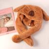 Lustige Capybara Hochspringen Kappe Tierohr Flauschiges Ohr Bewegliche Mütze Warm Plüsch Plüschmütze Spielzeug Kinder Erwachsene