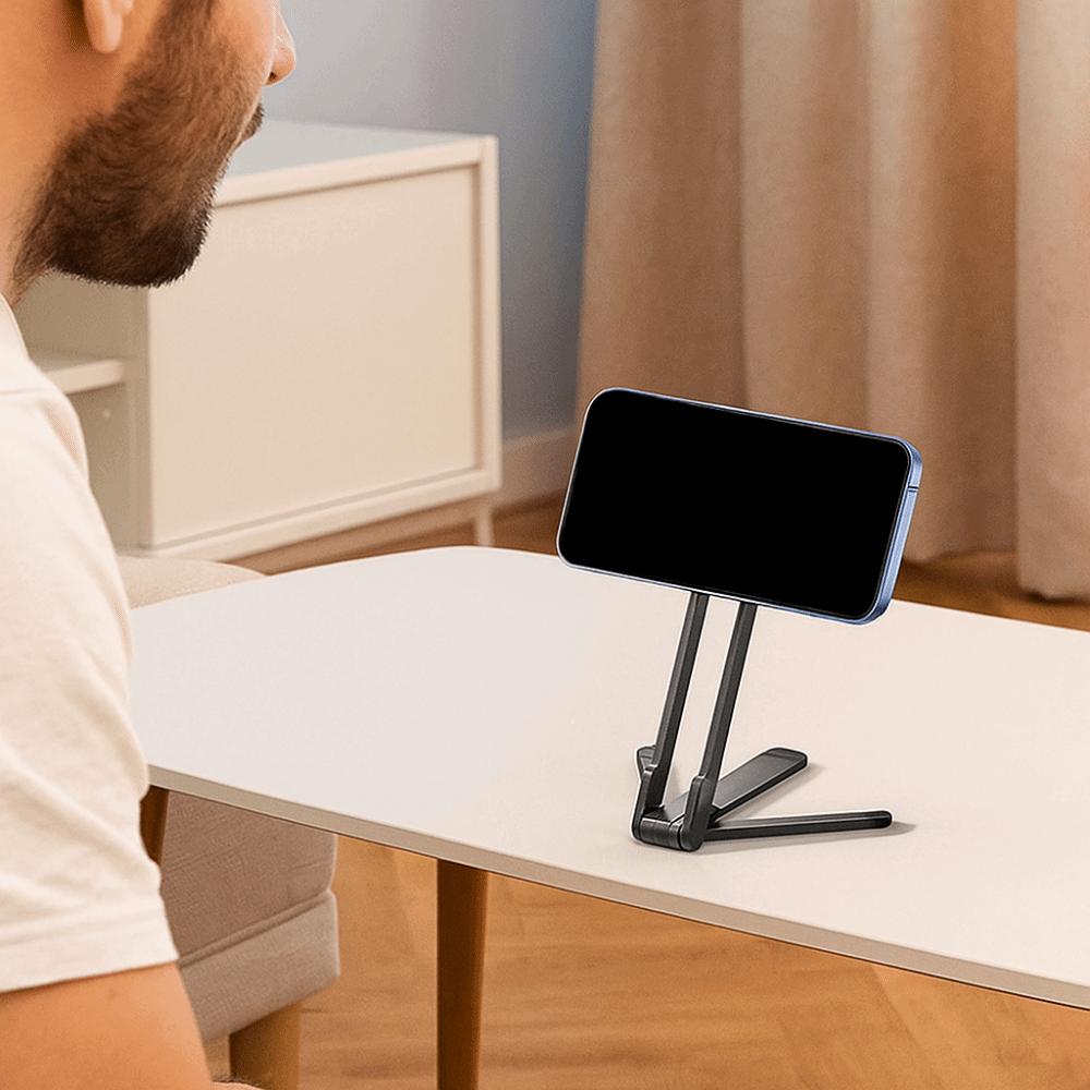 Foldable Ring Carabiner-Mounted Phone Tripod Lightweight Magnetic Phone Tripod Phone Handle  Vlog