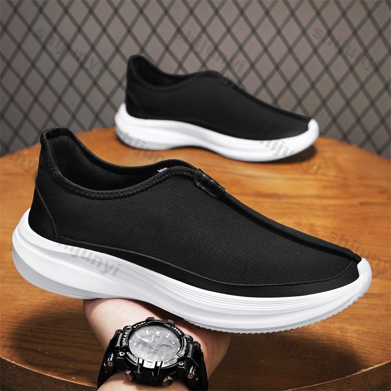 Fashion Men's Casual Shoes 2025 Spring Summer New Fashion Non Slip Mesh Breathable Sneakers Lightweight Comfortable Slip On Wedge Shoes