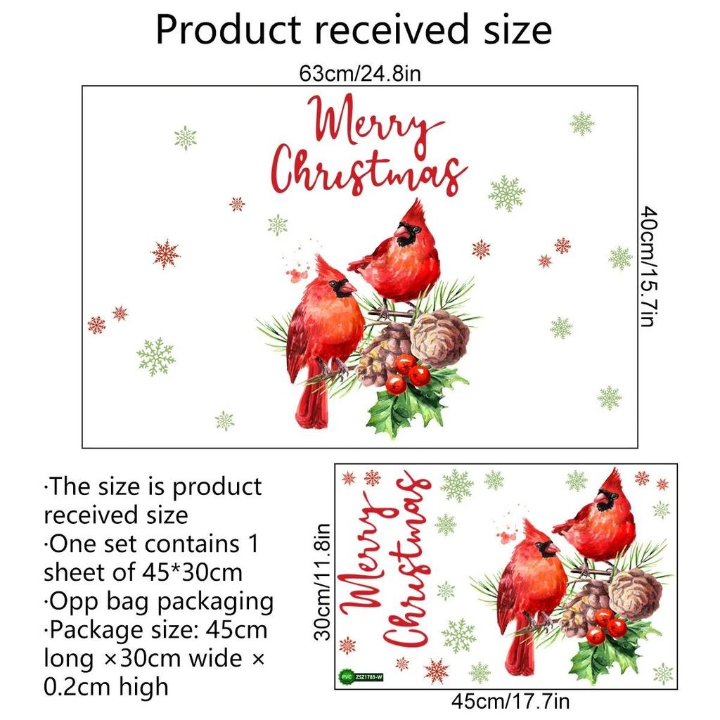 Creative New Christmas Decoration Wall Sticker Glass Sticker Door Sticker Simple and Fashionable Removable Wall Sticker