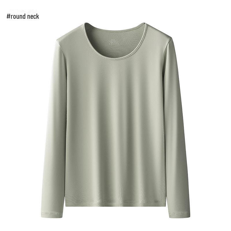 

60 Двусторонний модальный женский бесшовный термобелье комплект на осень/зиму 6072A, 2XL (131kg~145kg) оливковый