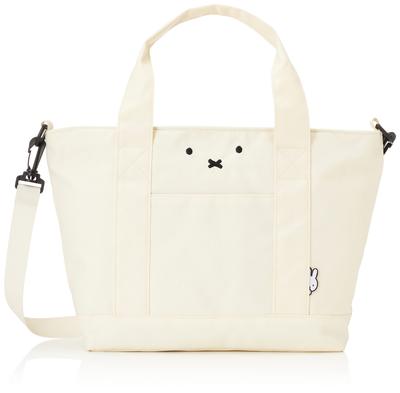 Sifre Miffy Horizontal Tote Bag with Shoulder Face Ivory Women's Strap, B185.