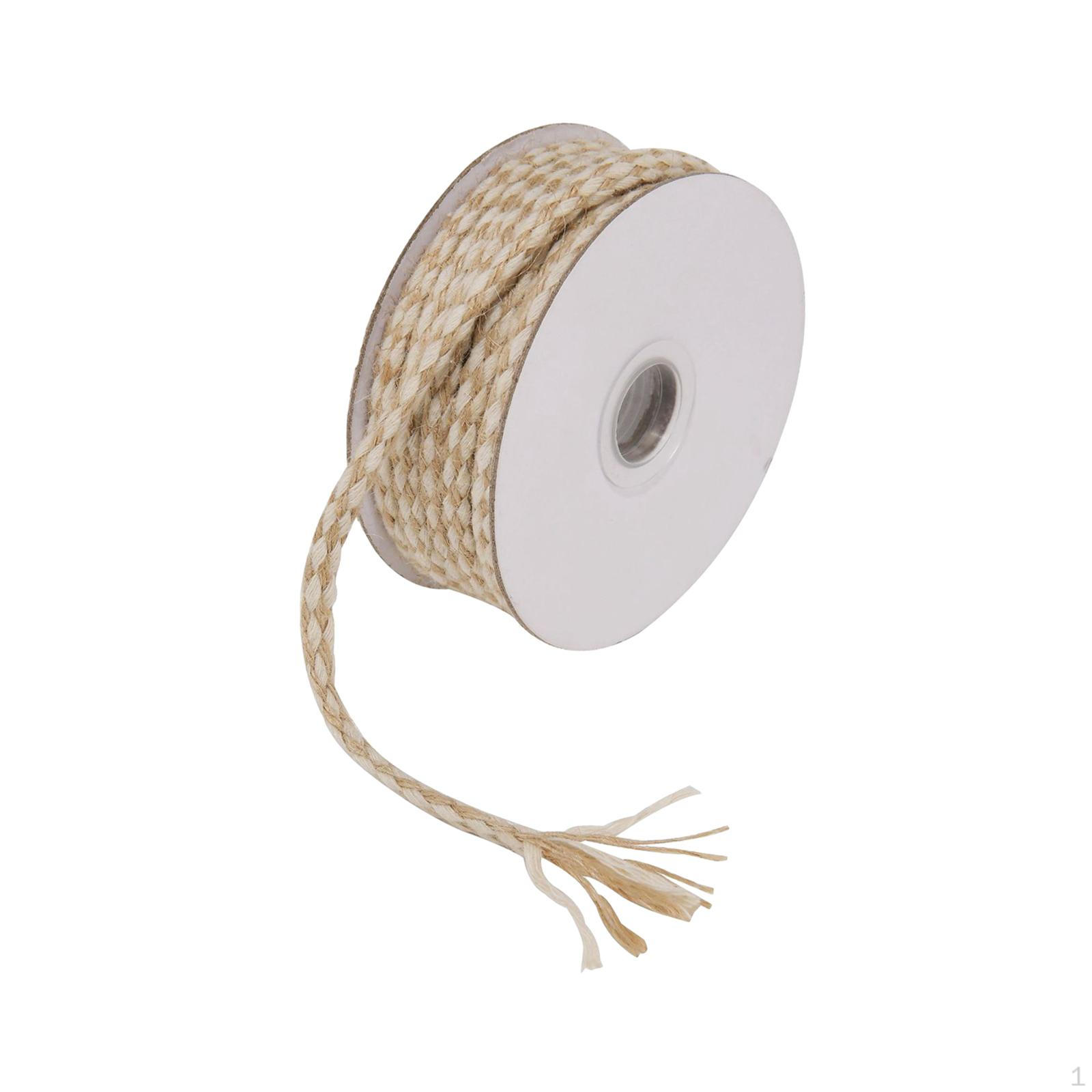 

Christmas Jute String Gift Wrapping Rope Cord 10M DIY Handcraft Twisted Cord, Coloured Yellow White